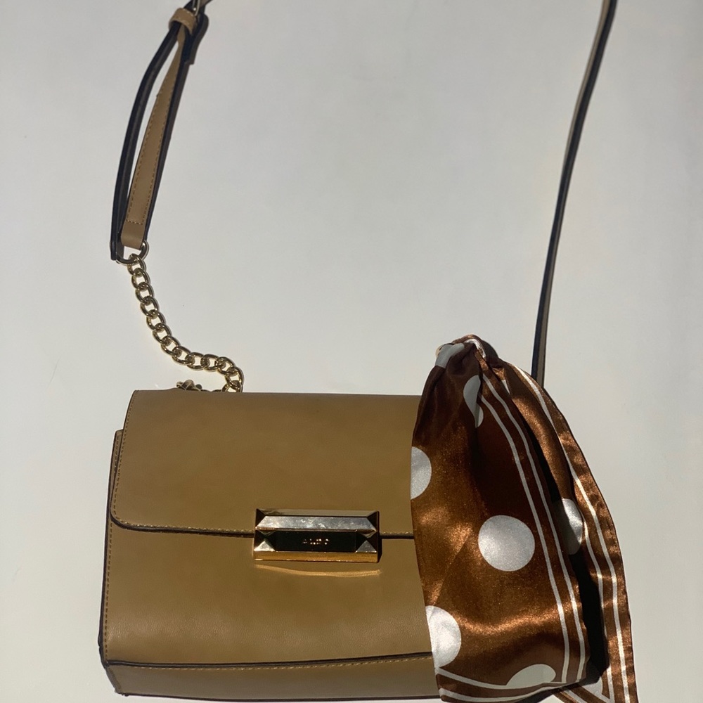 ALDO nude cross body purse